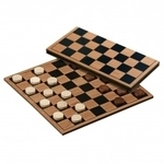 Philos Dame-Set - klappbares Holzspielbrett - bedruckt 242430