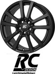 RC Design RC25801850V4SKMV, RC Design Rc25 Black Clear Matt 8x18 ET 50 5X120 Alufelge