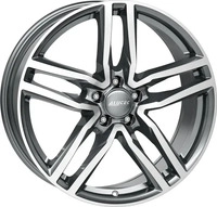 Alutec IKE65650F52-6, Alutec Ikenu Diamond Black 6.5x16 ET 50 5/108 Alufelge Schwarz