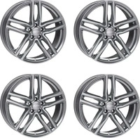 Alutec IKE65745A22-6, Alutec Ikenu Diamond Black 6.5x17 ET 45 4/100 Alufelge Schwarz