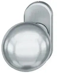 FSB Knopf 07 0802, Rosette oval, o.Nocken, fest, Edelstahl