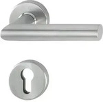 HOPPE&reg; Dr&uuml;cker-Halbgarnitur mit Rosetten Amsterdam E1400Z/42/42S, Edelstahl