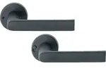 HOPPE T&uuml;rgriff-Grt. MiniLock Hamburg Alu F9714M schwarz matt ohne