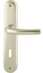 HOPPE&reg; Dr&uuml;ckergarnitur mit Langschild Tokyo 1710/273P, Aluminium, Lochung: WC / Bad