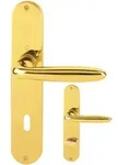 Hoppe T&uuml;rdr&uuml;cker Verona Langschild BB, WC Messing F71 T&uuml;rbeschlag T&uuml;rgriff