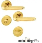 Hoppe T&uuml;rdr&uuml;cker Verona Rosette WC Messing F71 T&uuml;rgriff Dr&uuml;ckergarnitur