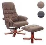 Relaxsessel HWC-E30, Fernsehsessel Liegesessel TV-Sessel mit Hocker,