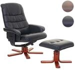 Mendler Relaxsessel HWC-E30, Fernsehsessel Liegesessel TV-Sessel mit Hocker ~