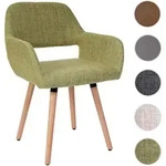 Esszimmerstuhl HWC-A50 II, Stuhl K&uuml;chenstuhl, Retro 50er Jahre Design ~ Textil,