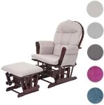 Mendler Relaxsessel HWC-C76, Schaukelstuhl Sessel Schwingstuhl mit Hocker ~