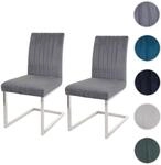 Mendler 2er-Set Freischwinger HWC-L14, Besucherstuhl Konferenzstuhl Stuhl, Samt