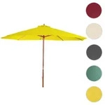 Sonnenschirm Florida, Gartenschirm Marktschirm, &Oslash; 3,5m Polyester/Holz 7kg ~ gelb