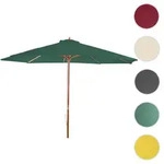 Sonnenschirm Florida, Gartenschirm Marktschirm, &Oslash; 3,5m Polyester/Holz 7kg ~ gr&uuml;n
