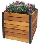 Pflanzkasten HWC-L23, Hochbeet Blumenkasten, Outdoor Akazie Holz...