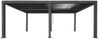 Mendler Pergola HWC-L46, Gartenpavillon Lamellen-Pavillon, 10cm-Aluminium-Gestell,