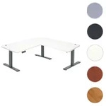 Eck-Schreibtisch HWC-D40, Computertisch elektrisch h&ouml;henverstellbar 178x178cm 84kg