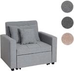 Mendler Schlafsessel HWC-L90, Klappsessel Schlafsofa G&auml;stebett Relaxsessel,