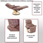 Robas Lund MCA Relaxsessel Calgary 2, Fernsehsessel Sessel, Stoff/Textil 150kg
