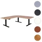 Eck-Schreibtisch HWC-D40, Computertisch elektrisch h&ouml;henverstellbar 178x178cm 84kg