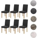 4er-Set Esszimmerstuhl Stuhl K&uuml;chenstuhl Littau ~ Textil, schwarz, helle Beine