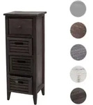 Kommode T18, Schubladenschrank Schrank, 4 Schubladen, 74x30x25cm Shabby-Look Vintage