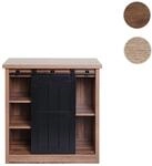 Mendler Kommode HWC-K75, Schrank Regal, Schiebet&uuml;re 5 Stauf&auml;cher, Holz-Optik