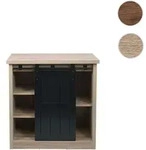 Kommode HWC-K75, Schrank Regal, Schiebet&uuml;re 5 Stauf&auml;cher, Holz-Optik Industrial