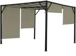 Pergola Baia, Garten Pavillon Terrassen&uuml;berdachung, stabiles 6cm-Stahl-Gestell...