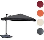Gastronomie-Ampelschirm HWC-A96, 3,5x3,5m (&Oslash;4,95m) Polyester/Alu 25kg ~ Flap,