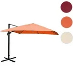 Gastronomie-Ampelschirm HWC-A96, 3x4m (&Oslash;5m) Polyester Alu/Stahl 26kg ~ terracotta