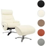 Relaxsessel mit Hocker HWC-K98, Fernsehsessel Sessel, Liegefunktion drehbar,...