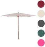 Mendler Sonnenschirm Florida, Gartenschirm Marktschirm, Ř 3m Polyester/Holz ~