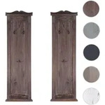2er-Set Garderobe T33, Wandgarderobe Garderobenpaneel, Wandhaken Holz...