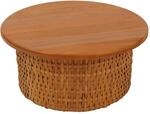 Mendler Couchtisch HWC-P15, Beistelltisch Sofatisch Wohnzimmertisch Mahagoniholz
