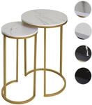 Mendler 2er-Set Beistelltisch HWC-K46, Kaffeetisch Nachttisch Loungetisch,