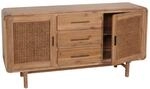 Mendler Sideboard HWC-M47, Schrank Kommode Highboard, Stauf&auml;cher Schublade, Rattan
