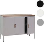 Mendler Kommode HWC-L84, Sideboard Schrank Anrichte, 3 T&uuml;ren Metall...