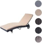 Mendler Sonnenliege HWC-D80, Gartenliege Relaxliege Liege, Poly-Rattan ~