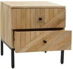 Mendler Nachttisch HWC-L95, Kommode Beistelltisch Nachtschrank Schrank,...