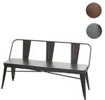3er Sitzbank HWC-H10, Garderobenbank Esszimmerbank, Kunstleder Chesterfield
