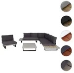 Garten-Garnitur mit Sessel HWC-H54, Lounge-Set Sofa, Spun Poly Akazie Holz FSC&reg;