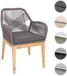 Mendler Gartenstuhl HWC-H56b, Sessel Outdoor Stuhl, wetterfest Seilgeflecht...