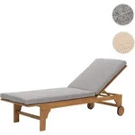 Sonnenliege HWC-N48, Gartenliege Relaxliege Liegestuhl, Massiv-Holz Akazie
