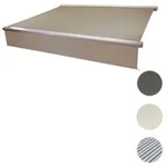 Elektrische Vollkassetten-Markise T124, 4x3m ausfahrbarer Volant ~ Polyester...