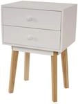 Mendler Kommode Malm&ouml; T271, Beistelltisch Nachttisch Schrank, Retro-Design