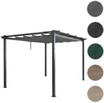 Mendler Aluminium Pergola HWC-N93, Gartenpavillon Pavillon Garten, stabiles