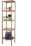 Badregal HWC-B18, Badezimmer Badschrank Standregal, Bambus ~ 140x34x33cm