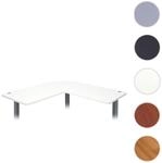 Mendler Tischplatte HWC-D40 f&uuml;r Eck-Schreibtisch, Schreibtischplatte, 90&deg;