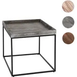 Beistelltisch HWC-K71, Kaffeetisch Couchtisch Tisch, Paulownia-Holz Metall...