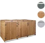 XL 3er-/6er-M&uuml;lltonnenverkleidung HWC-H74, M&uuml;lltonnenbox, erweiterbar...